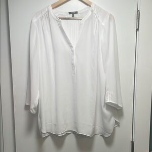 NYDJ Long Sleeved White Blouse 1X